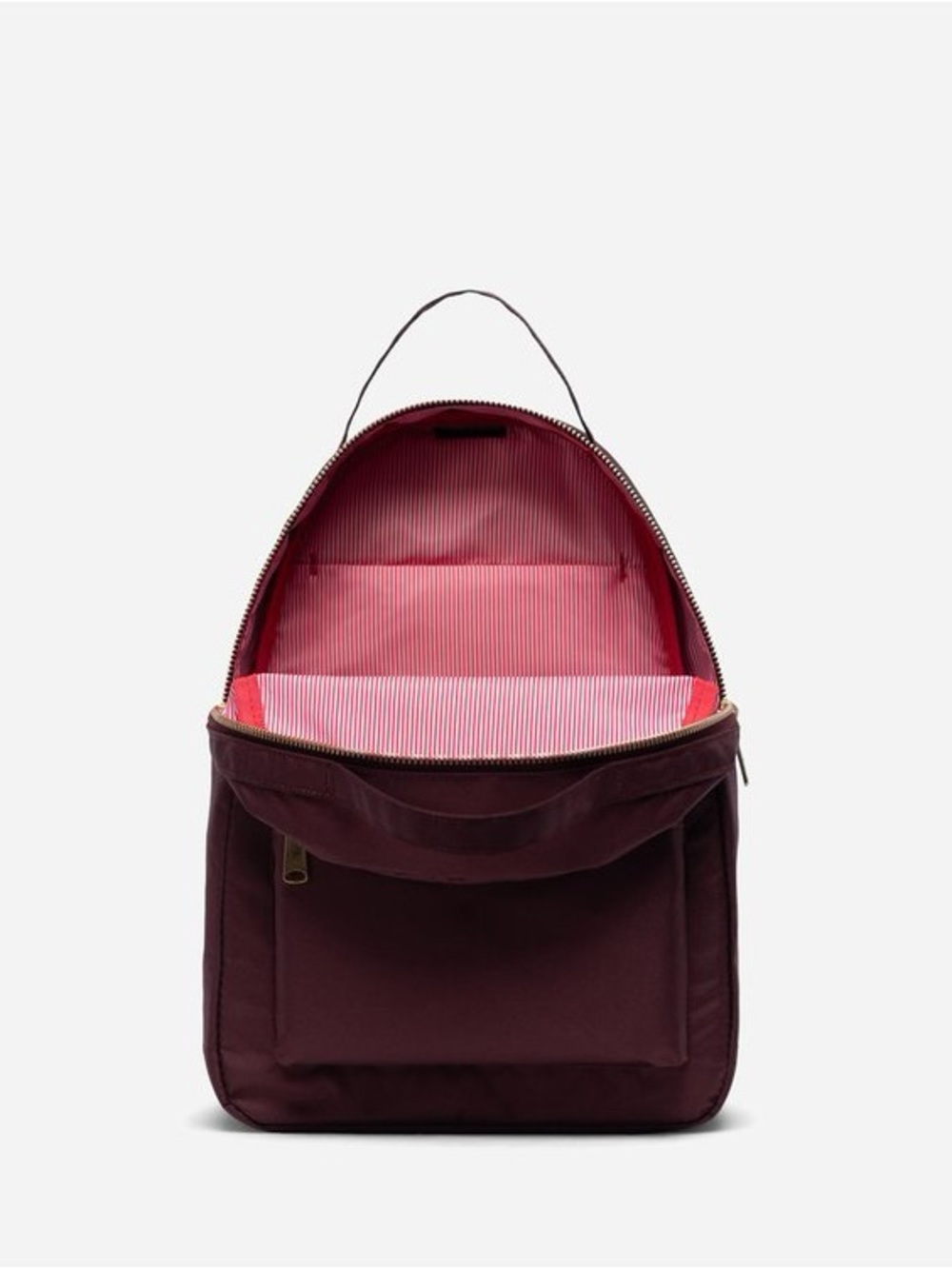 Herschel Nova Mid Volume Light Backpack Plum Burgundy Gold Zip - Picture 3 of 10